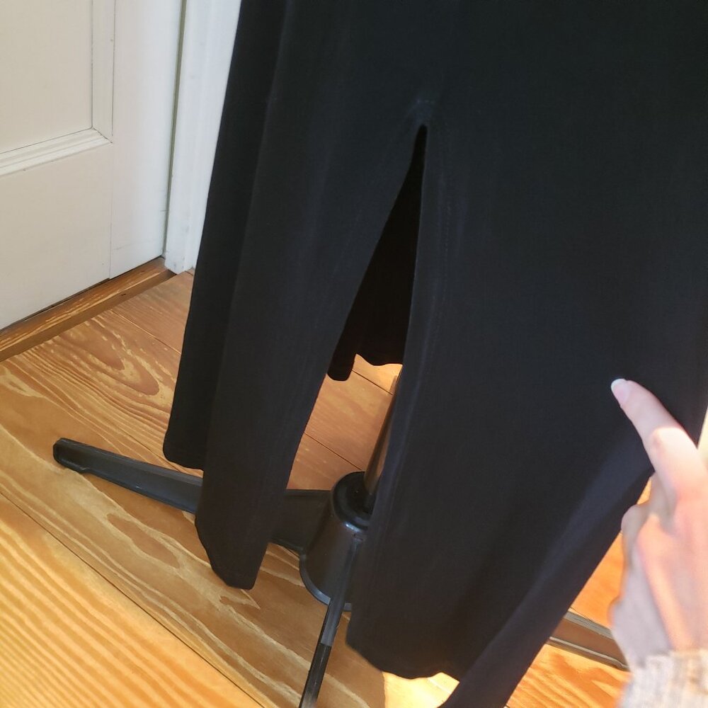 Vintage 90s Y2K Black maxi slip empire waist dress - Picture 6 of 11